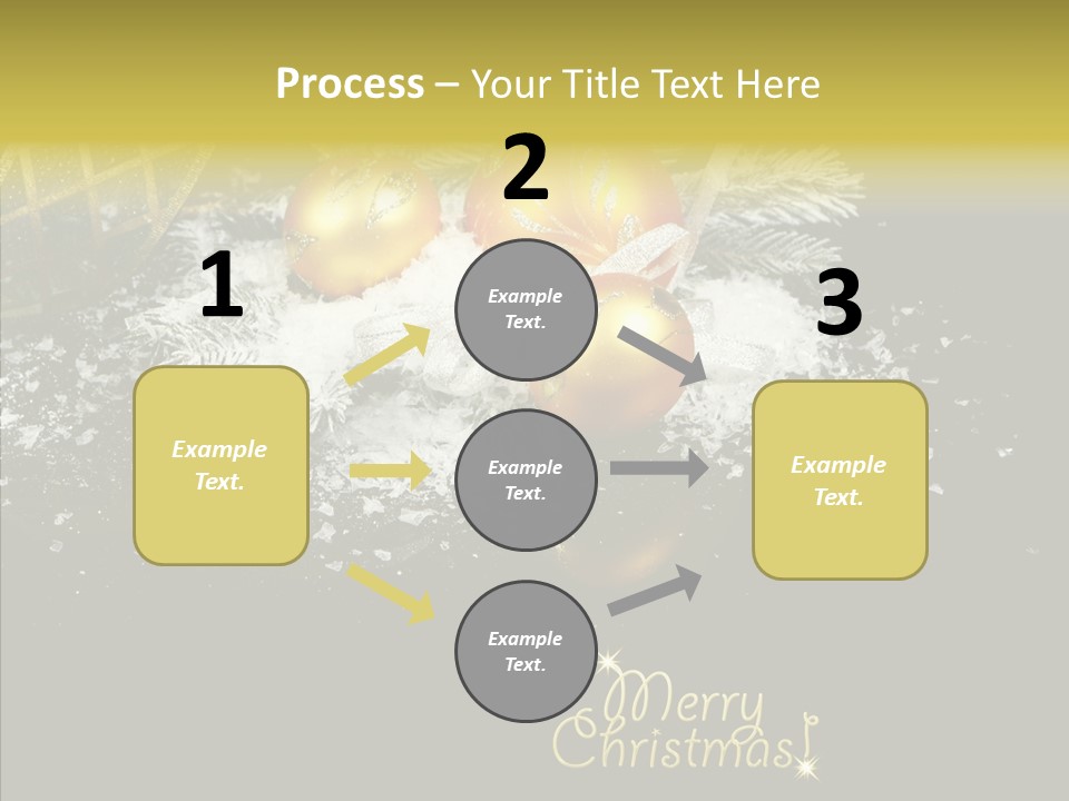 Reflection Ornament Branch PowerPoint Template