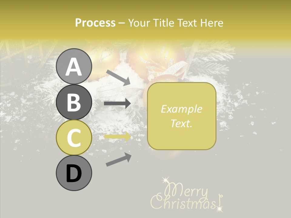 Reflection Ornament Branch PowerPoint Template