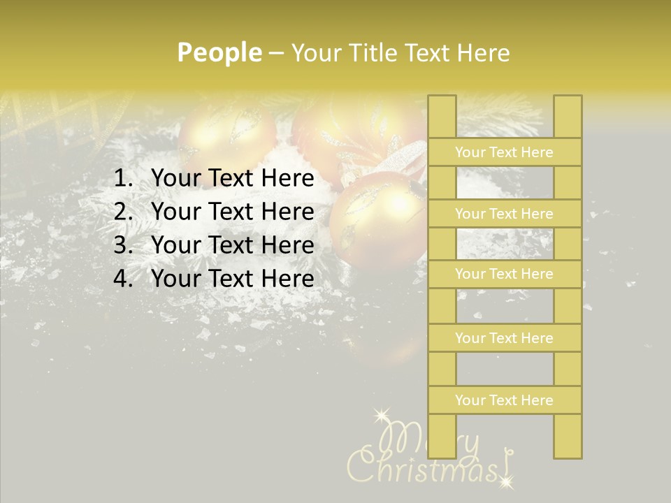 Reflection Ornament Branch PowerPoint Template