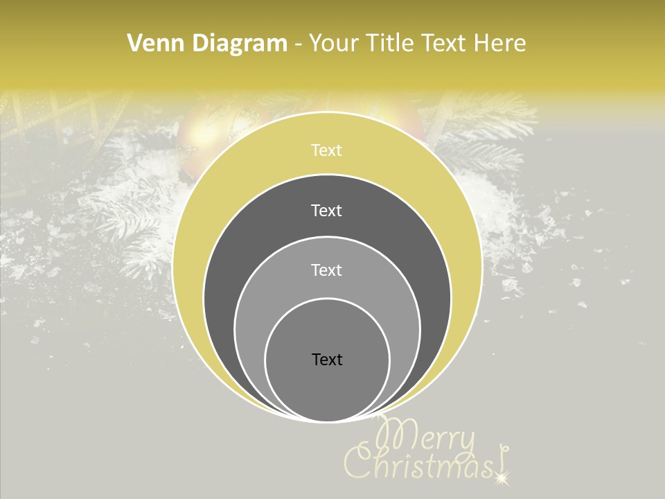Reflection Ornament Branch PowerPoint Template
