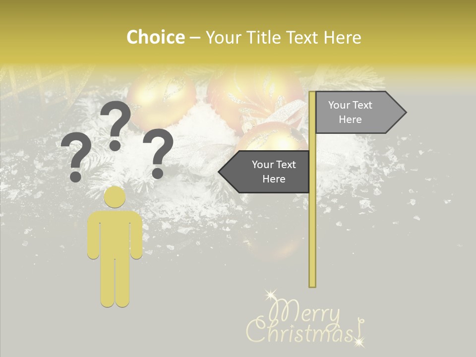 Reflection Ornament Branch PowerPoint Template