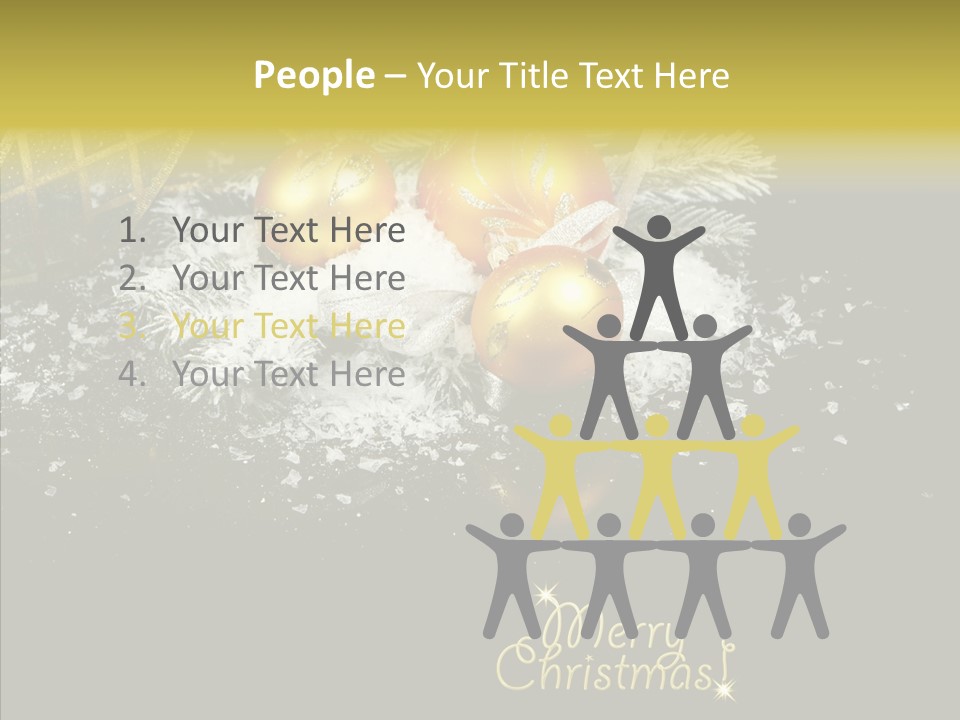 Reflection Ornament Branch PowerPoint Template
