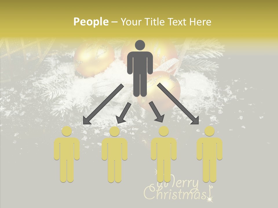 Reflection Ornament Branch PowerPoint Template