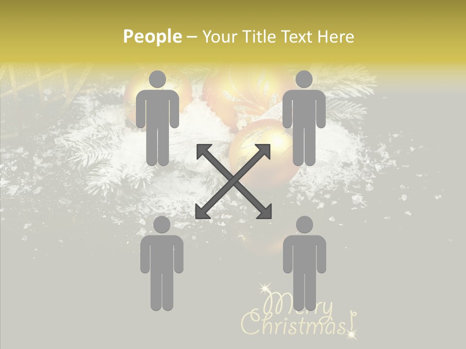 Reflection Ornament Branch PowerPoint Template