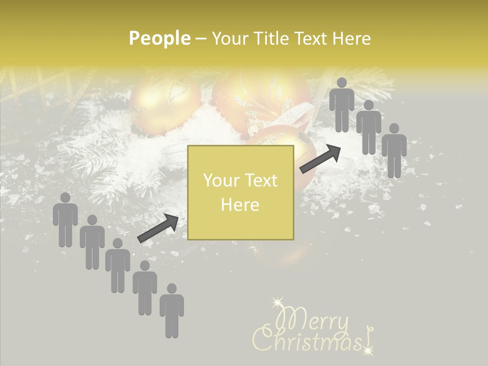 Reflection Ornament Branch PowerPoint Template