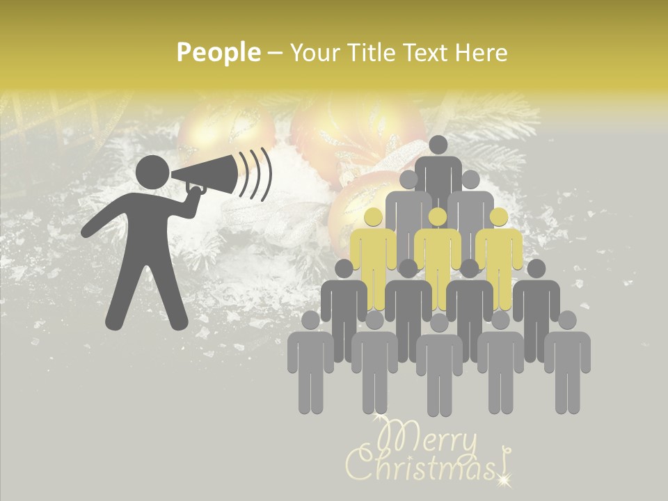 Reflection Ornament Branch PowerPoint Template