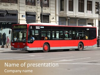 Valencia Buses PowerPoint Template