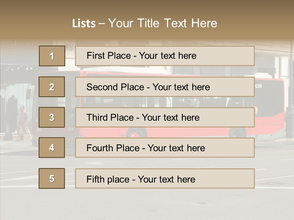Valencia Buses PowerPoint Template
