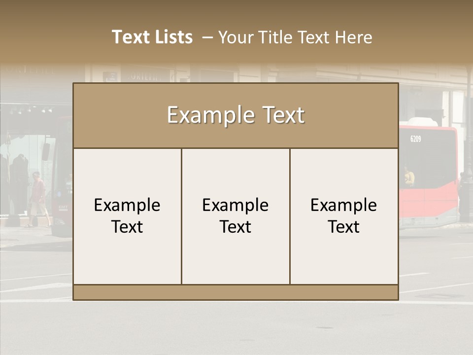 Valencia Buses PowerPoint Template