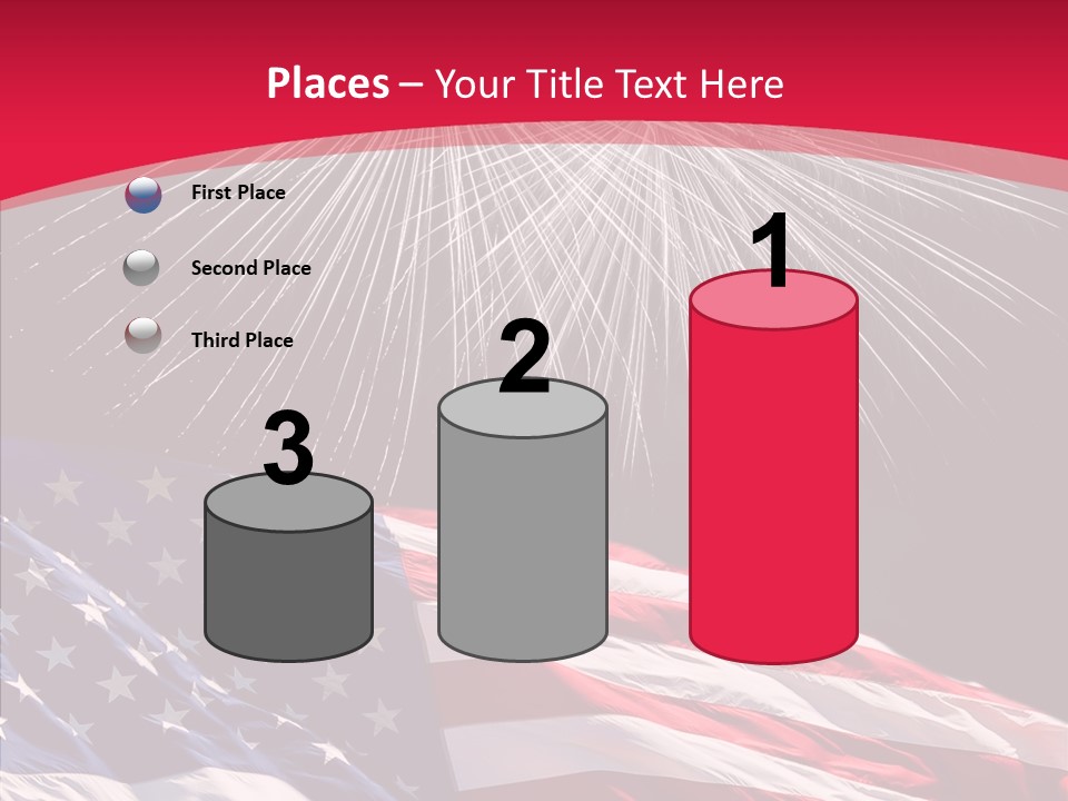 American Flag Fireworks PowerPoint Template