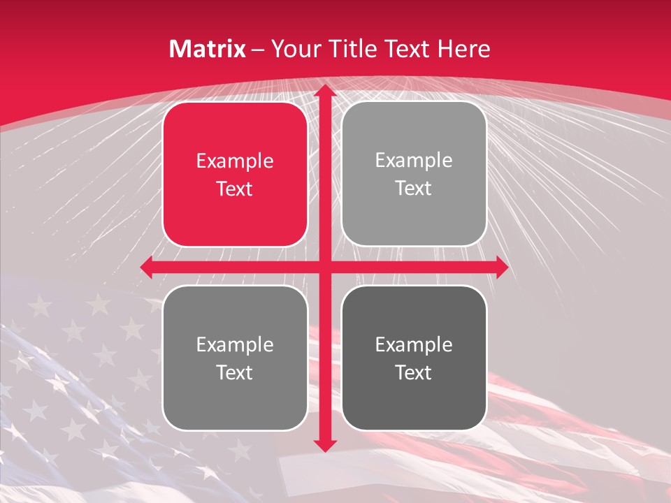 American Flag Fireworks PowerPoint Template