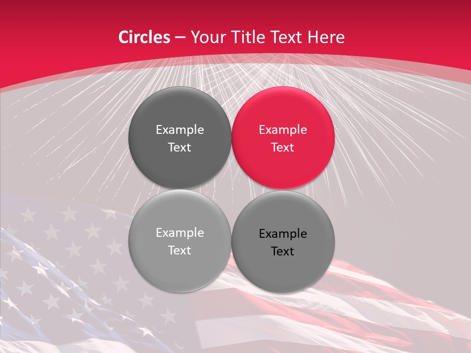 American Flag Fireworks PowerPoint Template