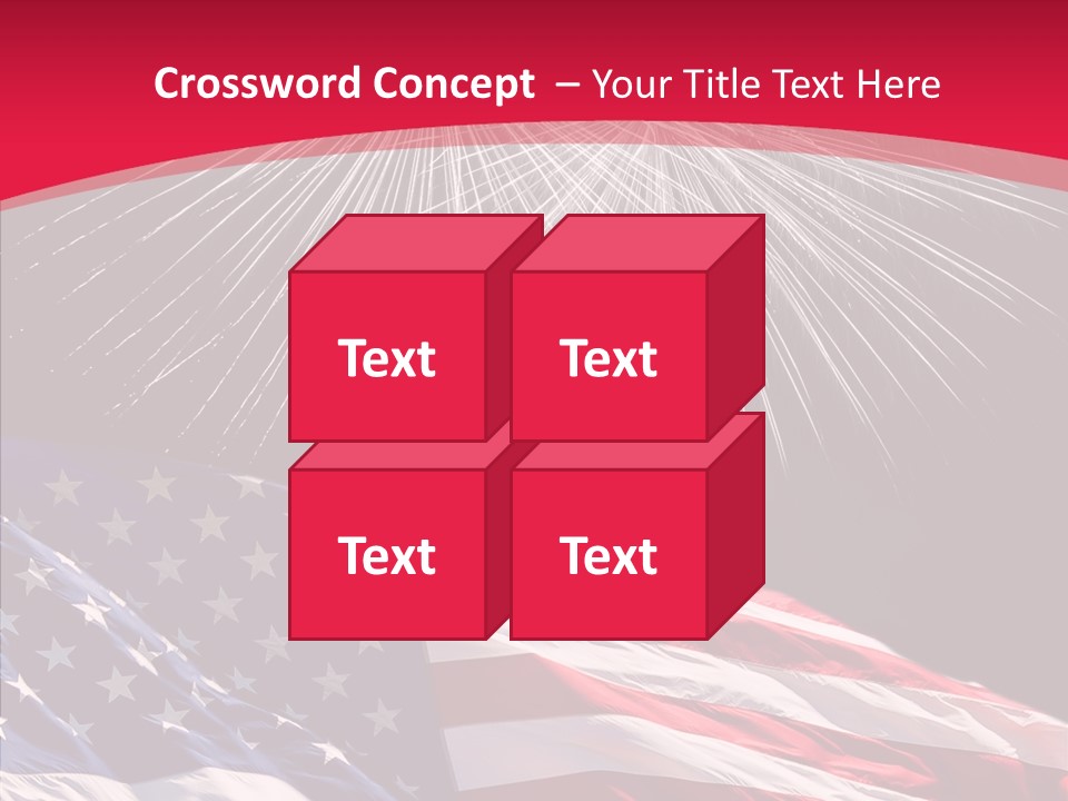 American Flag Fireworks PowerPoint Template