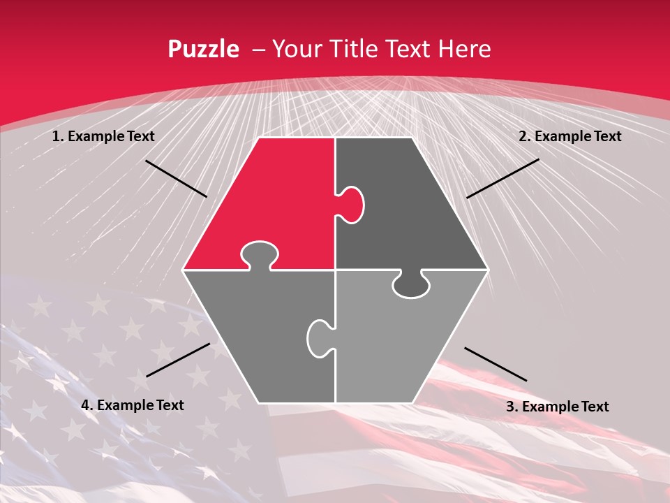 American Flag Fireworks PowerPoint Template