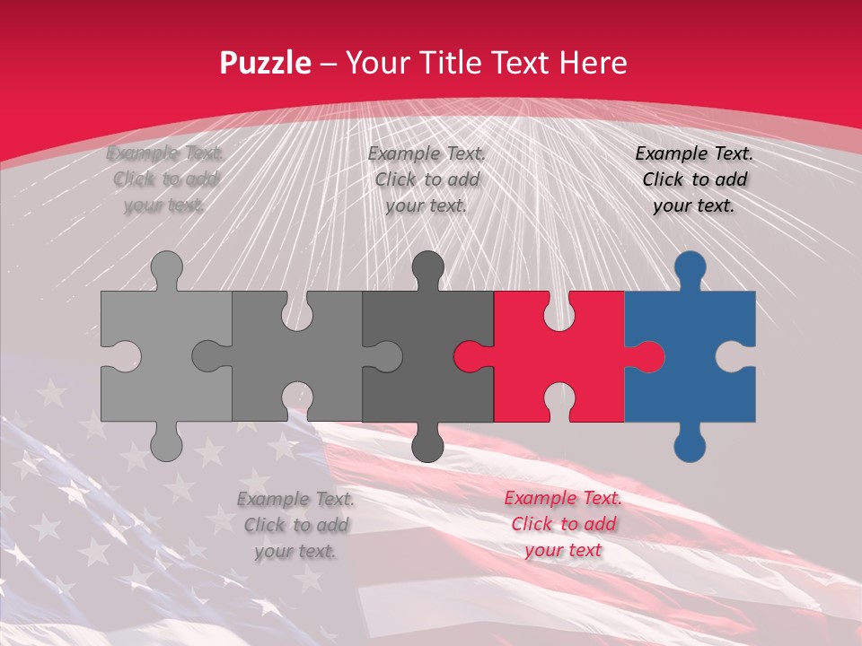 American Flag Fireworks PowerPoint Template