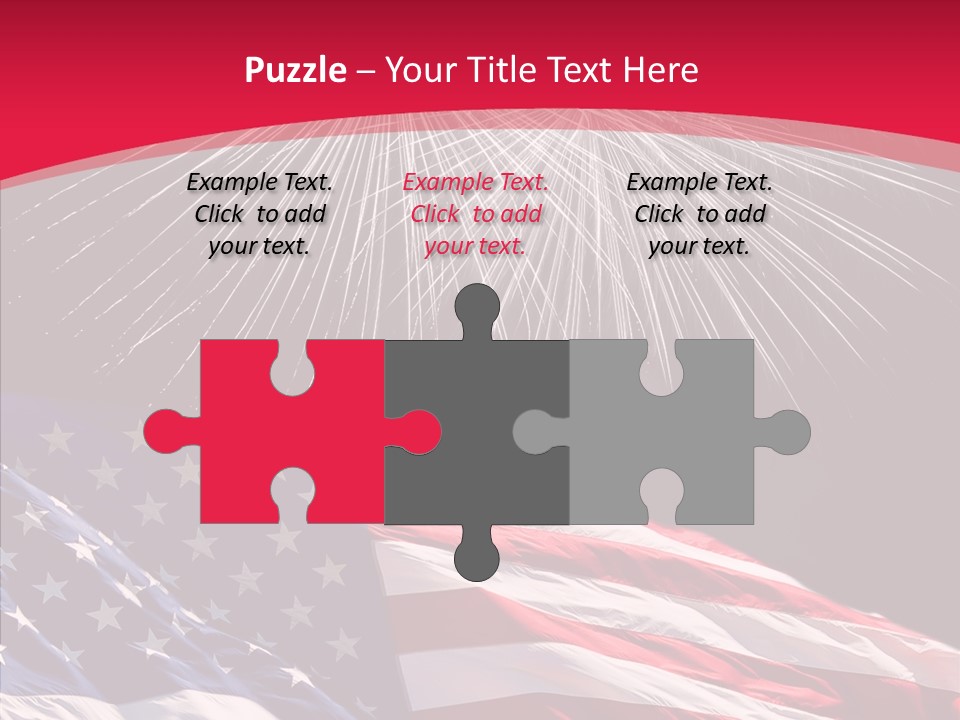 American Flag Fireworks PowerPoint Template