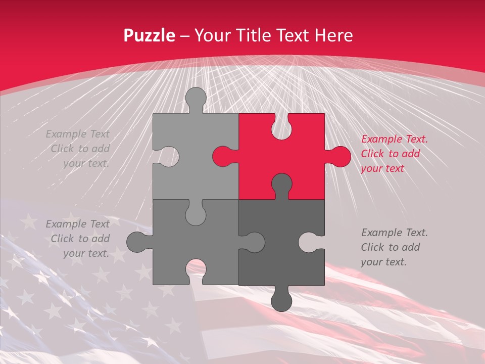 American Flag Fireworks PowerPoint Template