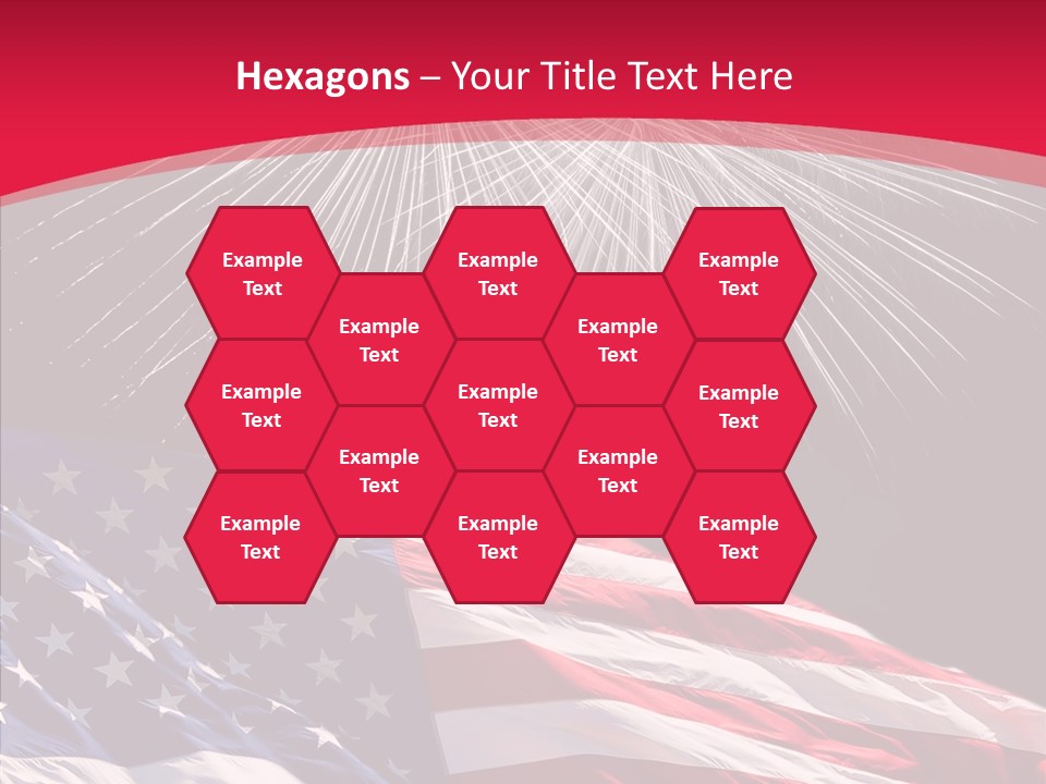 American Flag Fireworks PowerPoint Template