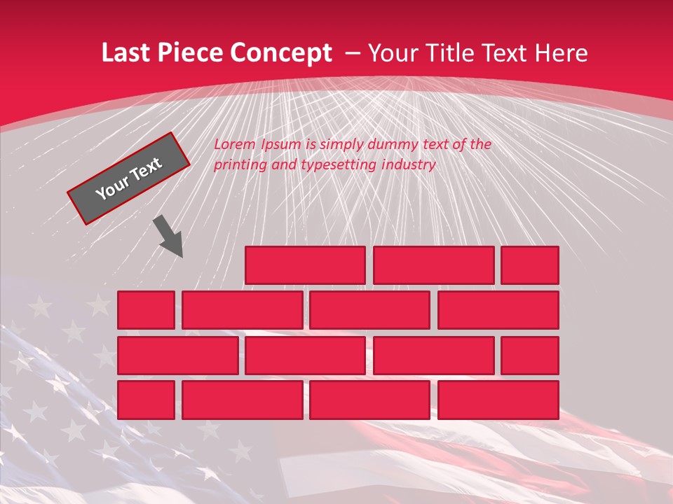 American Flag Fireworks PowerPoint Template