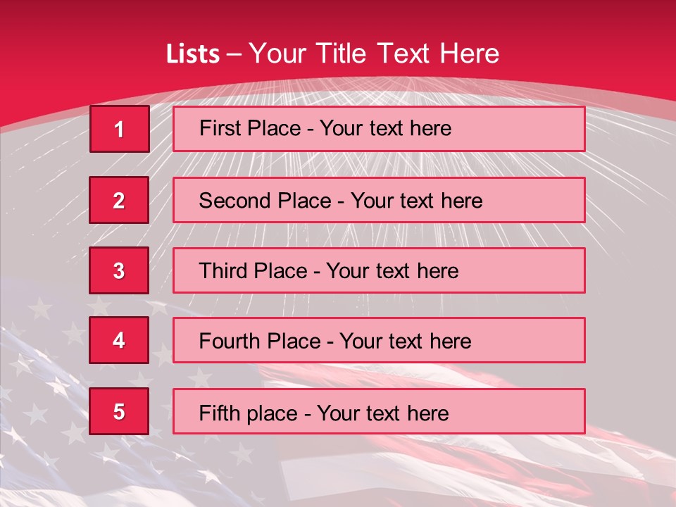 American Flag Fireworks PowerPoint Template