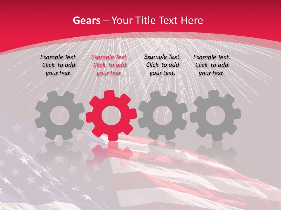 American Flag Fireworks PowerPoint Template