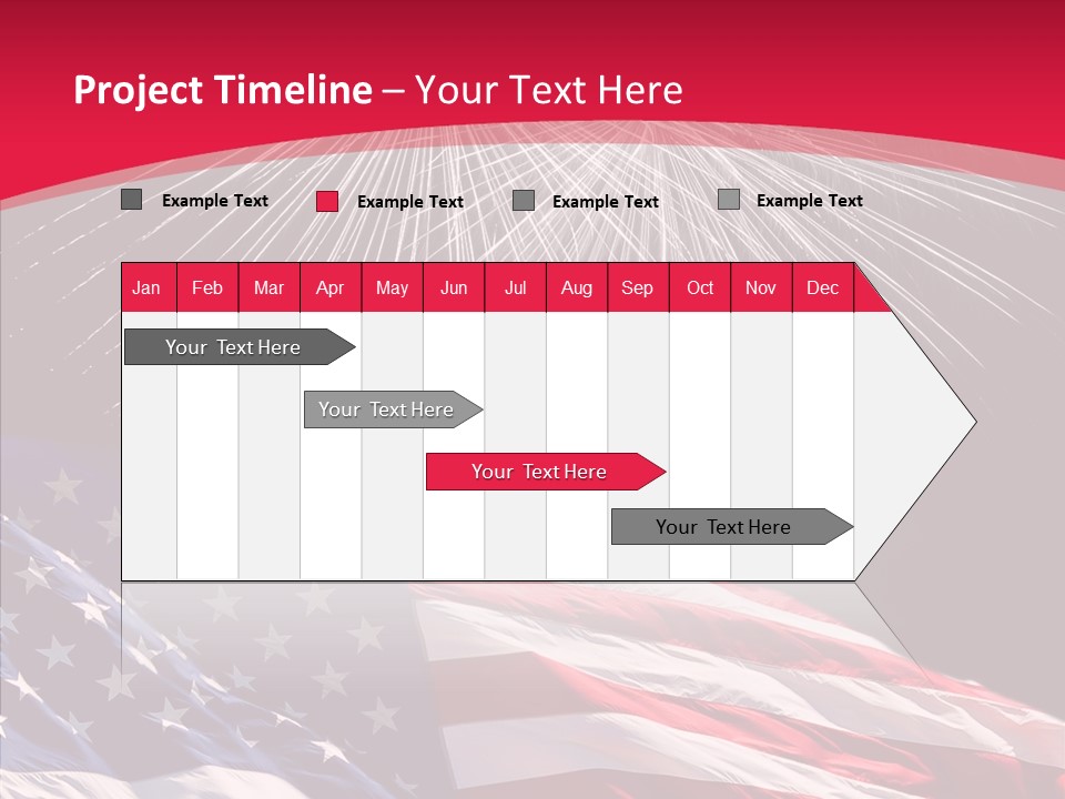 American Flag Fireworks PowerPoint Template