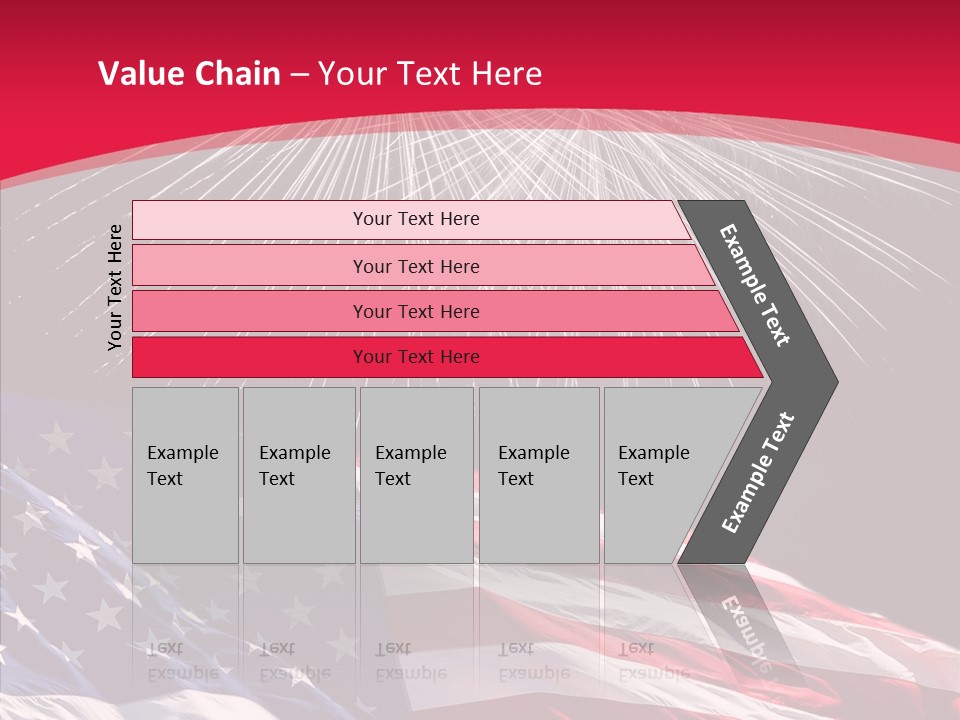 American Flag Fireworks PowerPoint Template