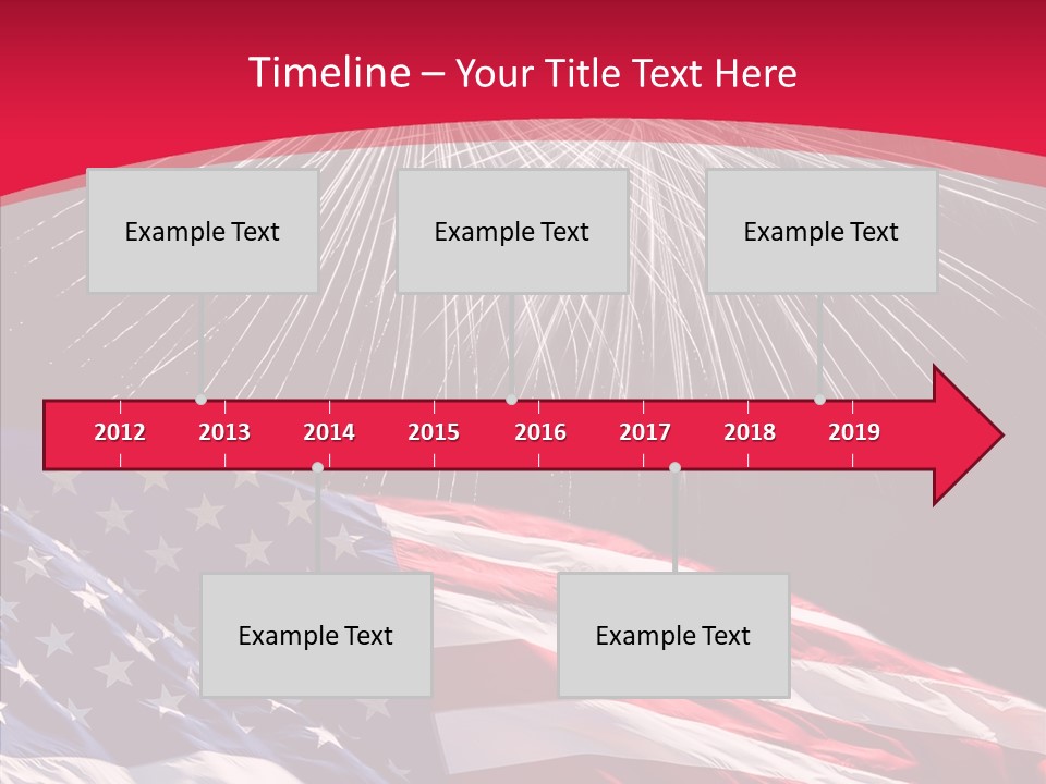American Flag Fireworks PowerPoint Template