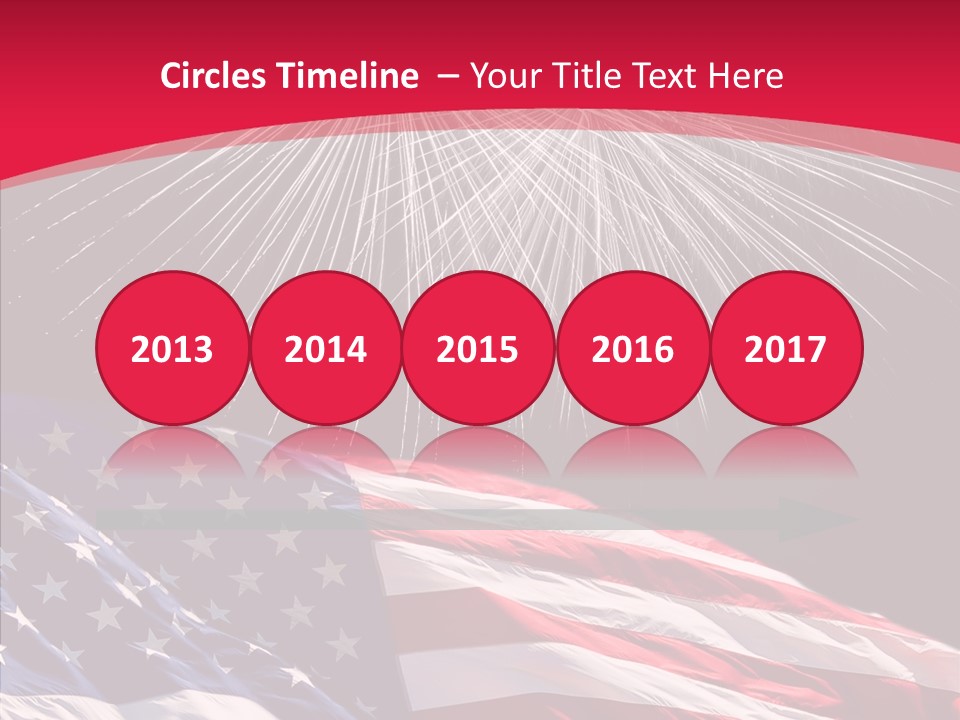 American Flag Fireworks PowerPoint Template