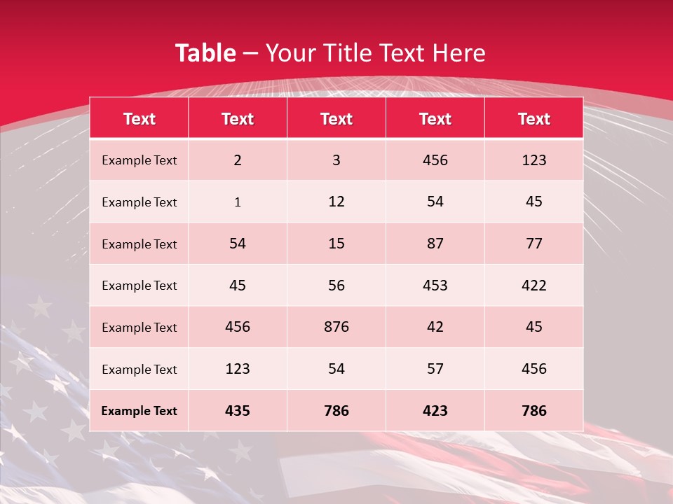 American Flag Fireworks PowerPoint Template