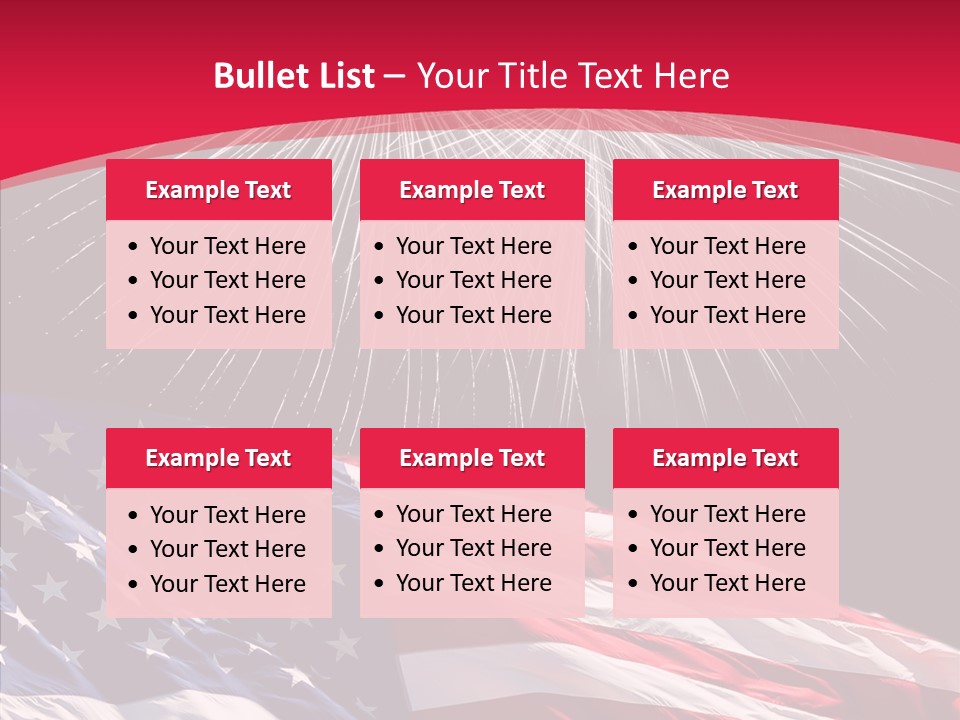 American Flag Fireworks PowerPoint Template