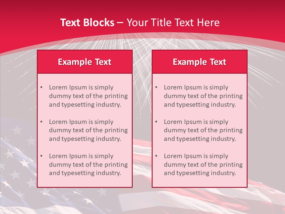 American Flag Fireworks PowerPoint Template