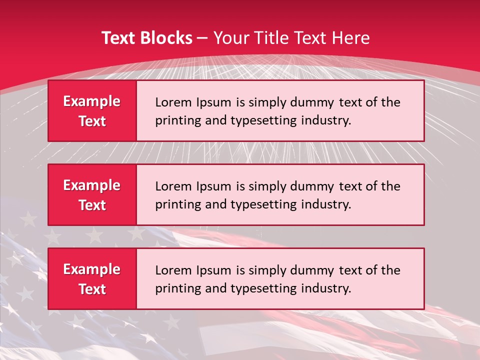 American Flag Fireworks PowerPoint Template