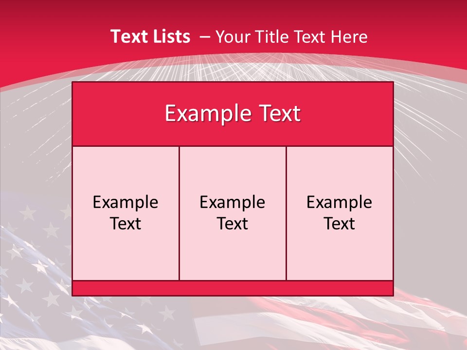 American Flag Fireworks PowerPoint Template