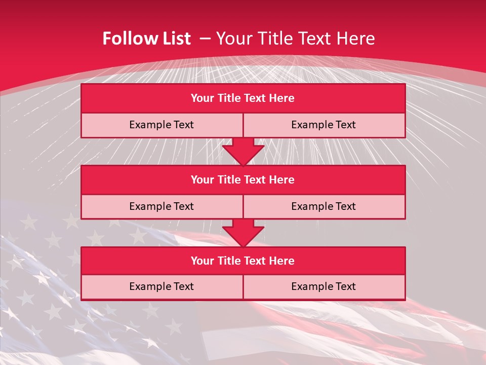 American Flag Fireworks PowerPoint Template