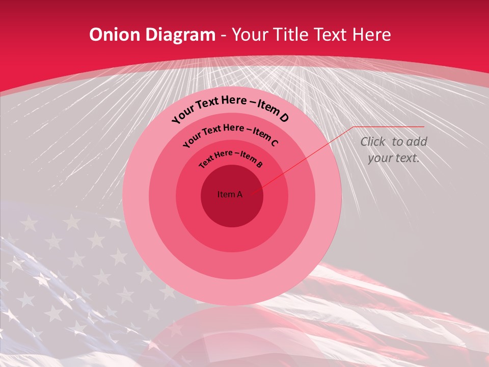 American Flag Fireworks PowerPoint Template