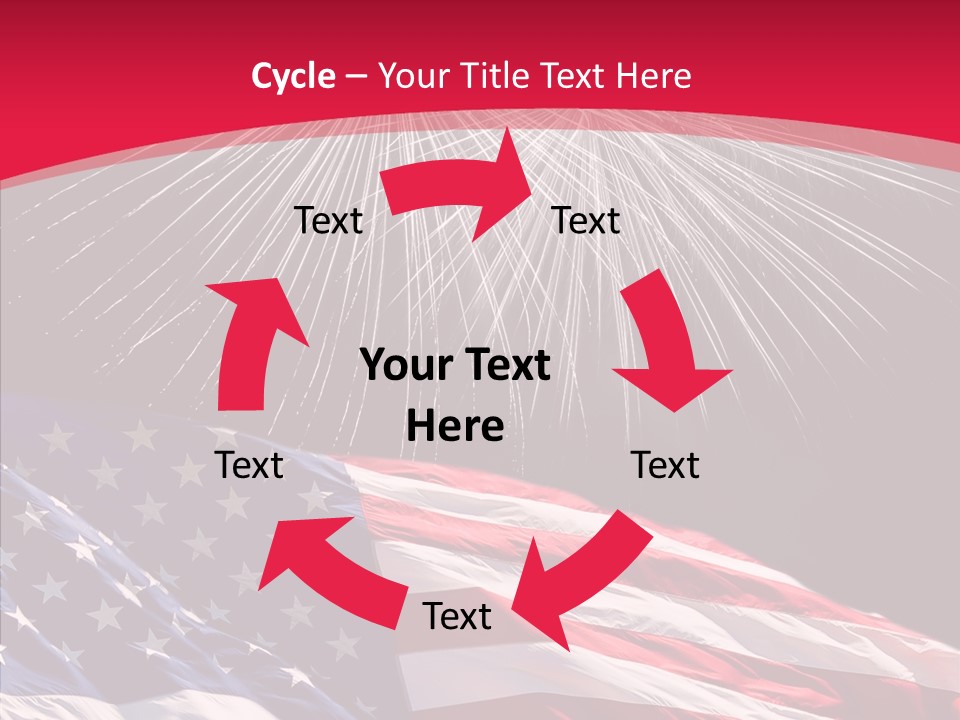 American Flag Fireworks PowerPoint Template