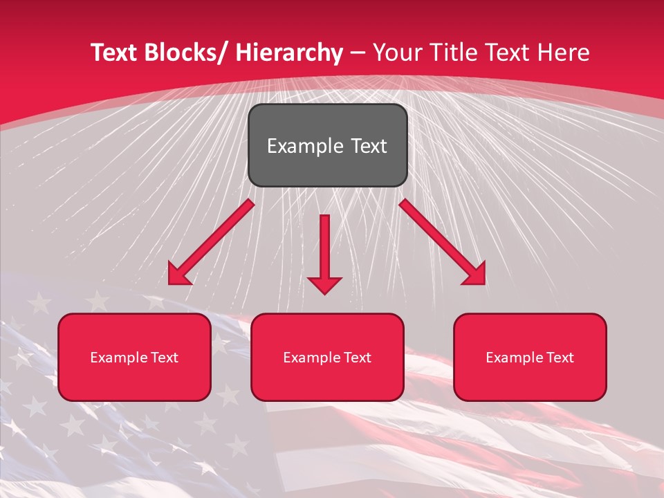 American Flag Fireworks PowerPoint Template