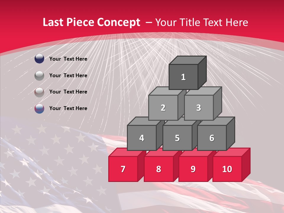 American Flag Fireworks PowerPoint Template