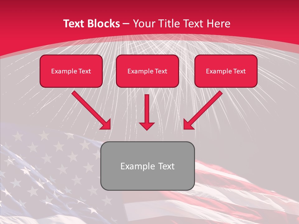 American Flag Fireworks PowerPoint Template
