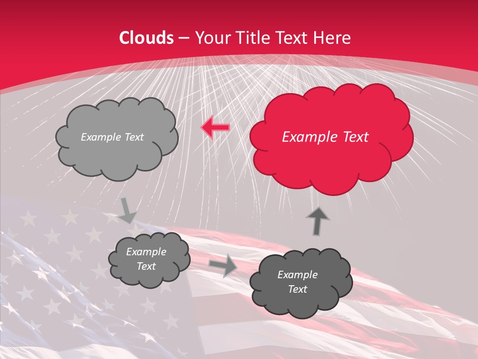 American Flag Fireworks PowerPoint Template
