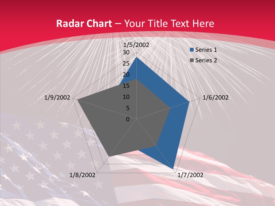 American Flag Fireworks PowerPoint Template
