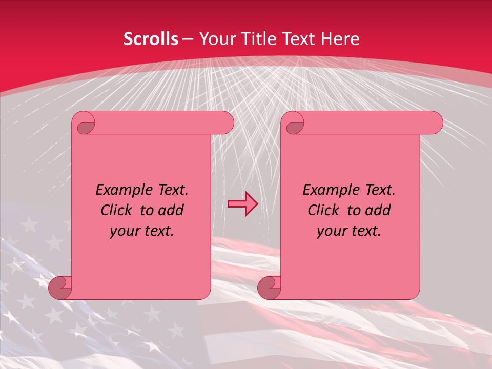 American Flag Fireworks PowerPoint Template