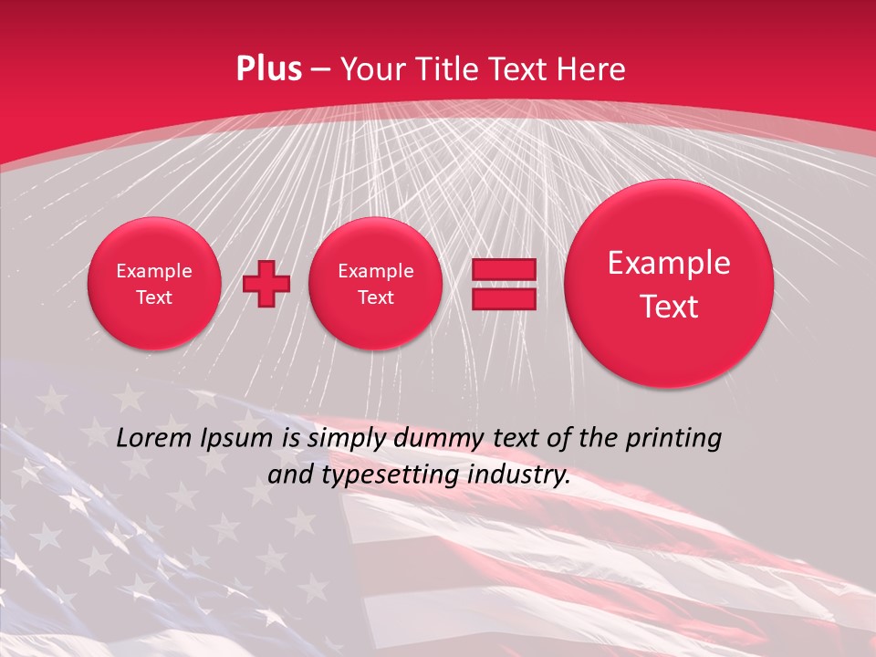 American Flag Fireworks PowerPoint Template