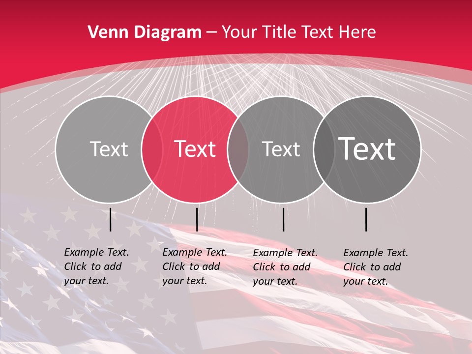 American Flag Fireworks PowerPoint Template
