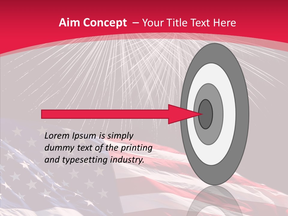 American Flag Fireworks PowerPoint Template