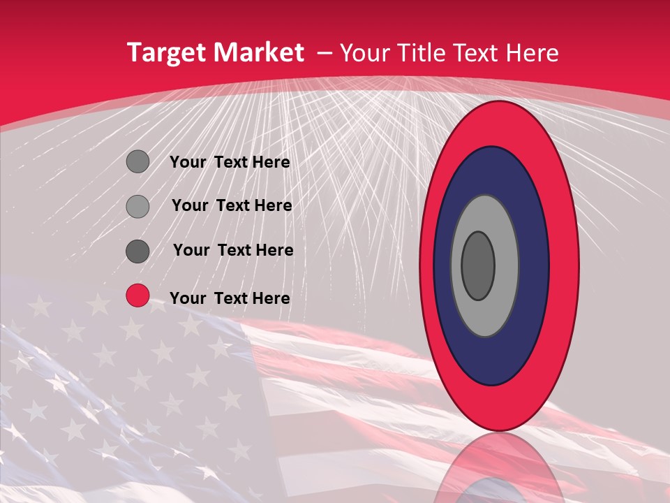 American Flag Fireworks PowerPoint Template