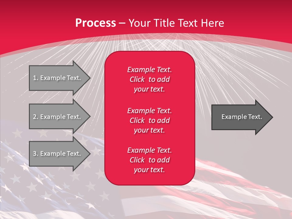 American Flag Fireworks PowerPoint Template