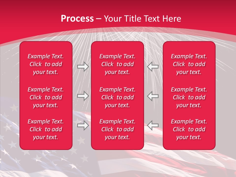 American Flag Fireworks PowerPoint Template