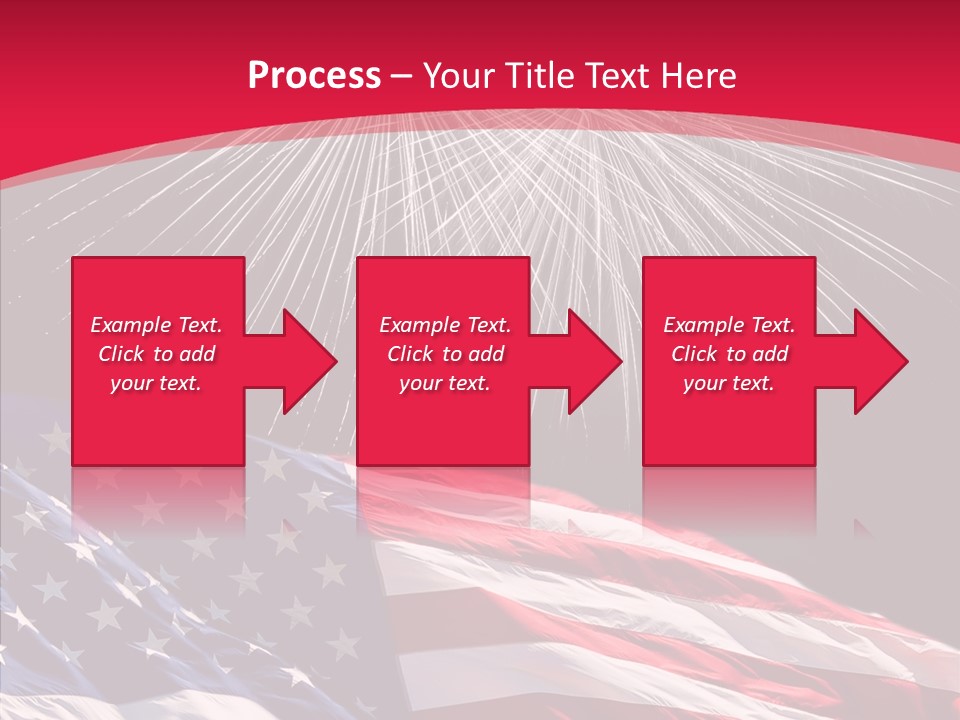 American Flag Fireworks PowerPoint Template